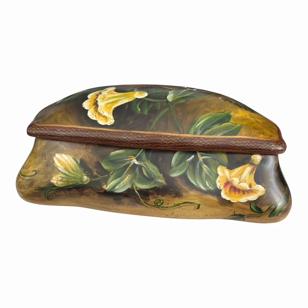 Vintage Toyo Ceramic Box Raymond Waites Harvest Hand Painted Vegetable Gourd